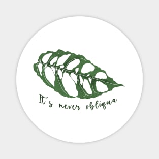 It's never obliqua! Magnet